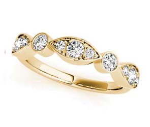 Center 3 Stone Stackable Diamond Ring