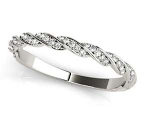 Diamond Rope Stackable Ring