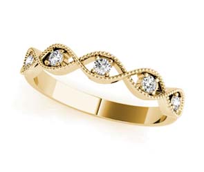 Swirling Diamond Stackable Ring