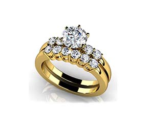 Five Across 6 Prong Engagement Ring