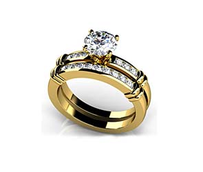Channel Belt Engagement Ring