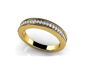 Millgrain Diamond Ring
