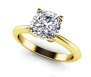 Captivating Cushion Cut Solitaire Engagement Ring