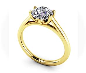 Modern Classic Round Diamond Wedding Ring