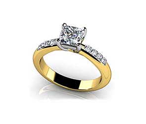 Princess Cut Diamond Channel Ring
