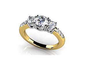 Nine Stone Diamond Engagement Ring