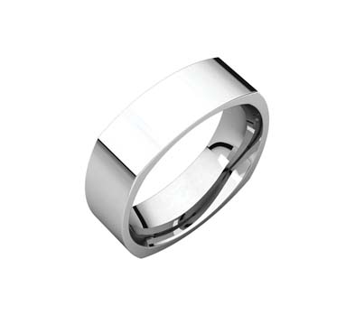 Square Comfort Fit Wedding Band