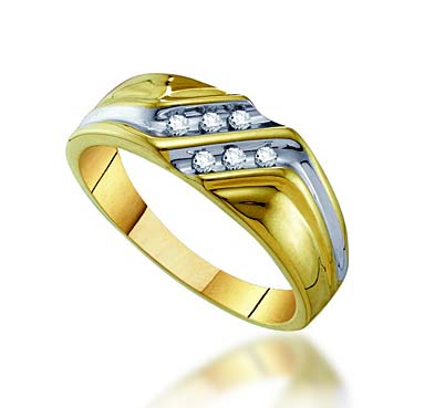 Men's Diamond Wedding Ring 10MM Band 2 Carat in 14K Gold Size 12